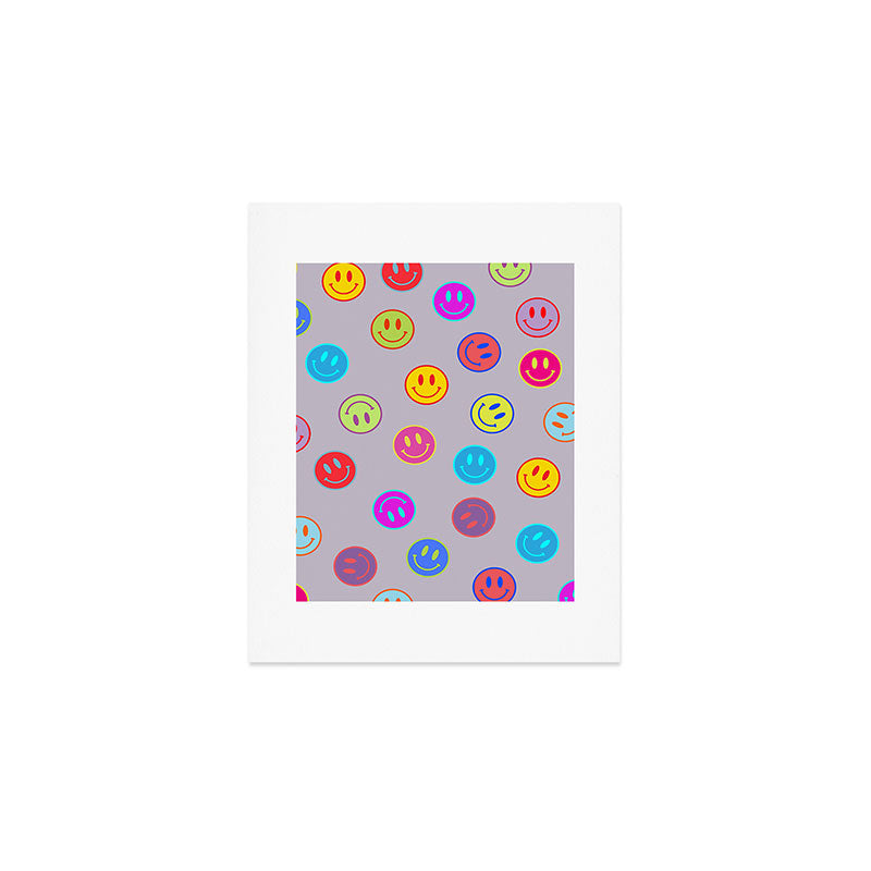 Smileys Obsessed Prpl Art Print Gallery Image 1