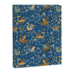 Dragons and Flowers on Classic Blue Canvas Print Gallery Image 8