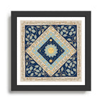 Sun Moon and Stars Celestial Blue Framed Art Print Gallery Image 1