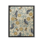 Tudor Owls in Grey Framed Canvas Print Gallery Image 8