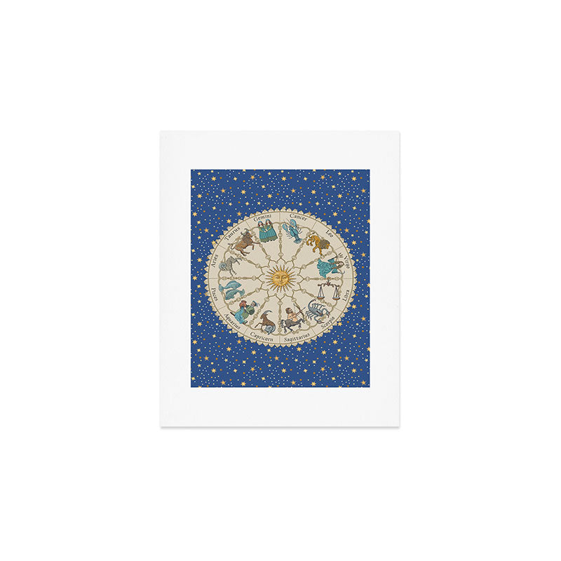 Vintage Astrology Zodiac Wheel Art Print Gallery Image 1