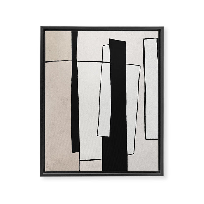 Abstract minimal modern painting 02 Framed Canvas Print Gallery Image 1