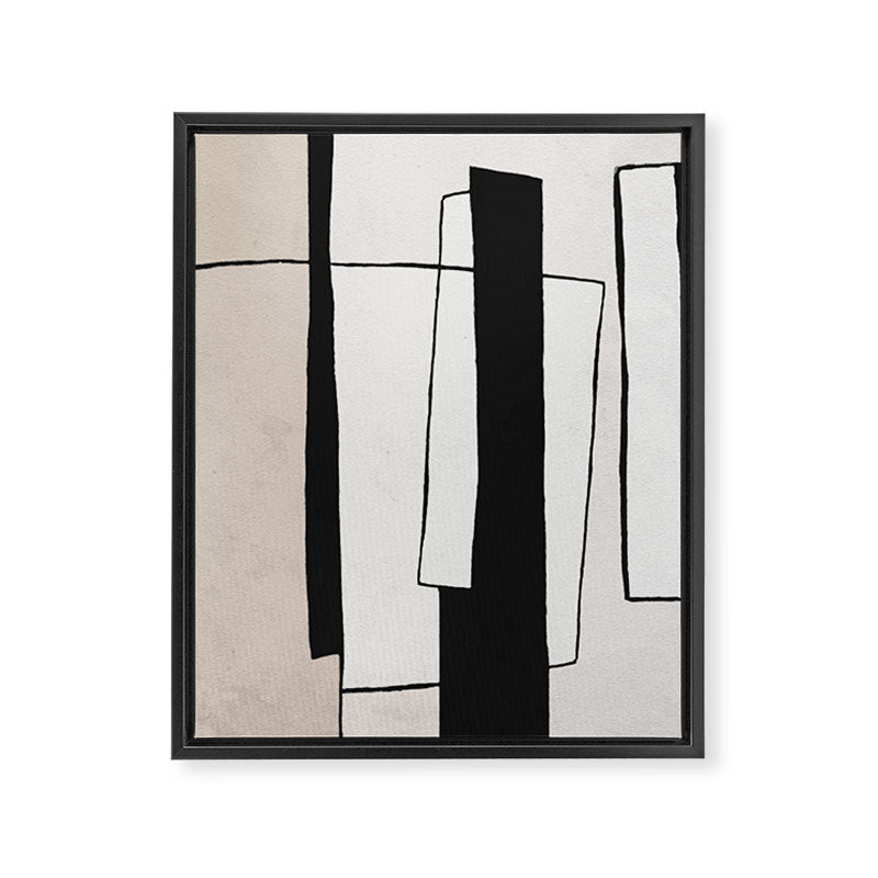 Abstract minimal modern painting 02 Framed Canvas Print Gallery Image 6