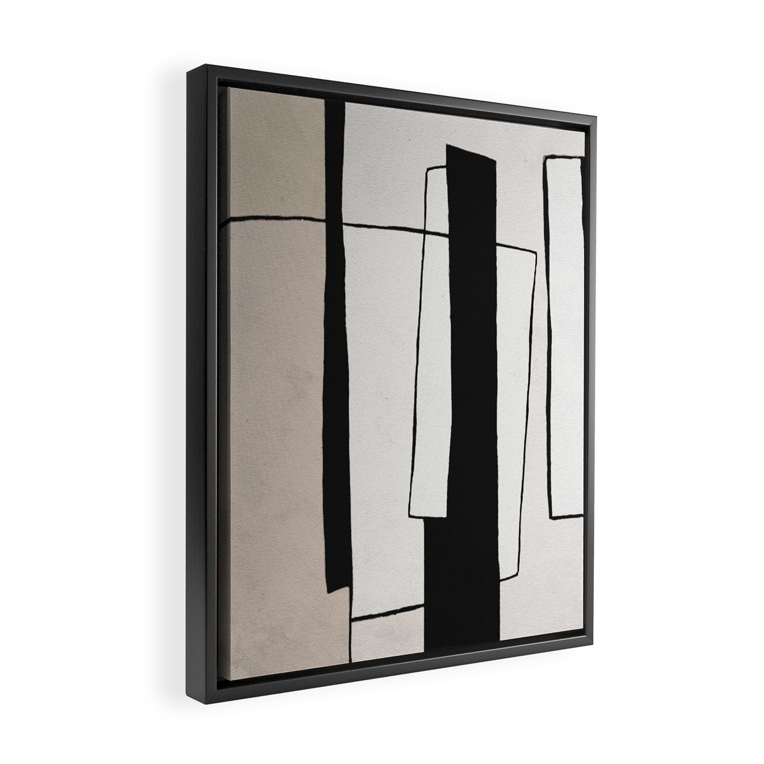 Abstract minimal modern painting 02 Framed Canvas Print Gallery Image 2