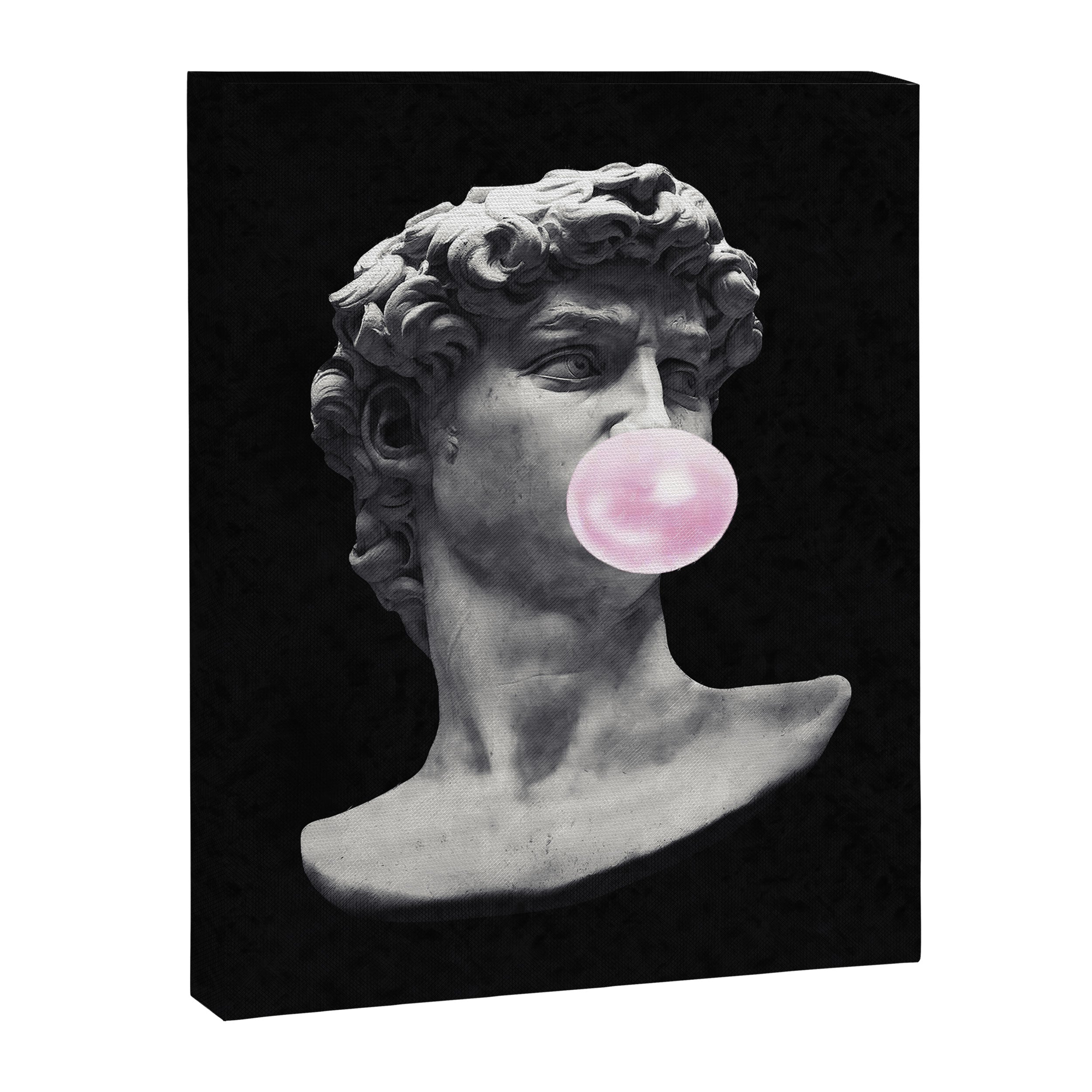 David blowing bubblegum bubble Canvas Print Gallery Image 6
