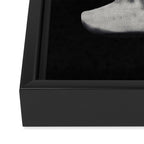 David blowing bubblegum bubble Framed Canvas Print Gallery Image 3