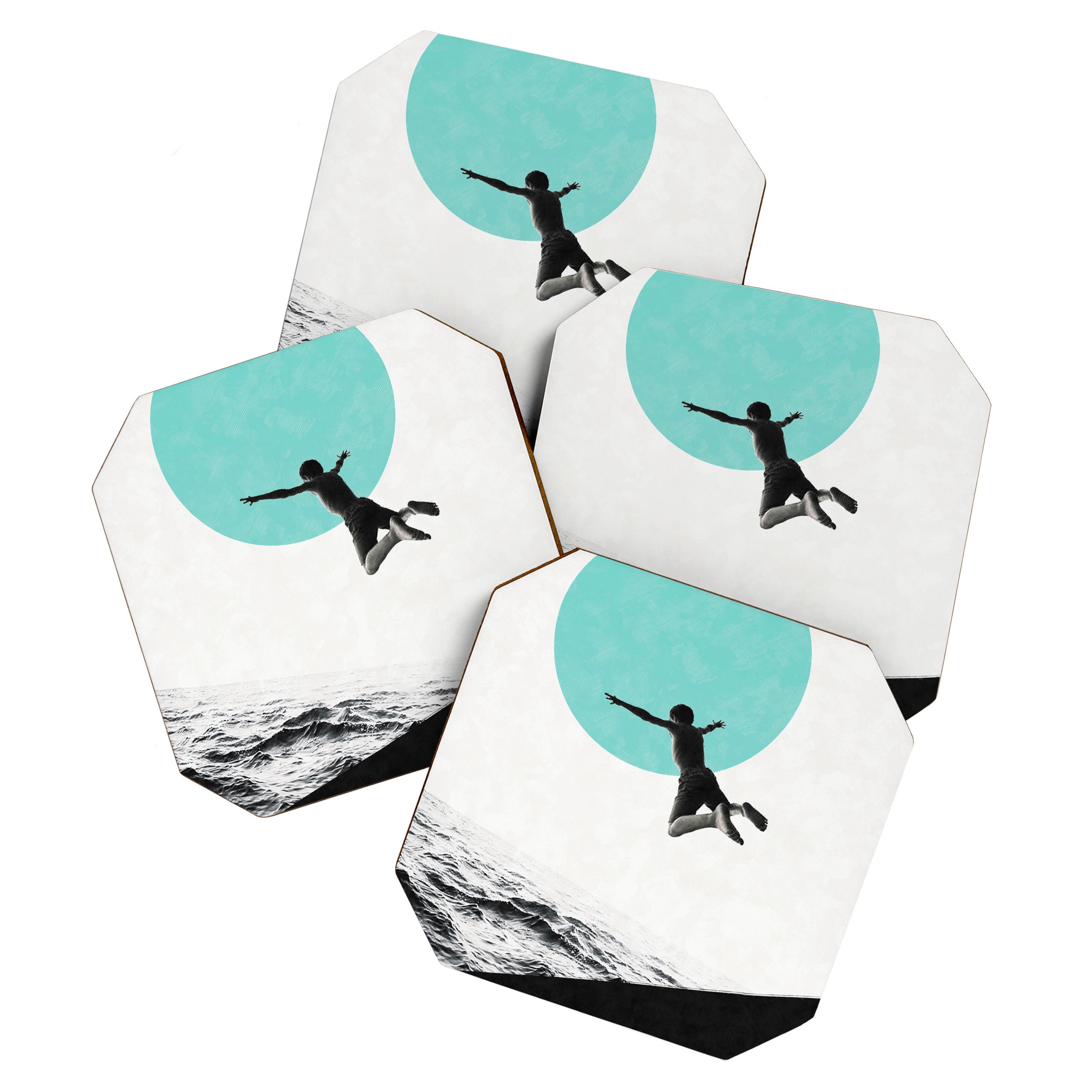 Don't think. Jump ... Coaster Gallery Image 1