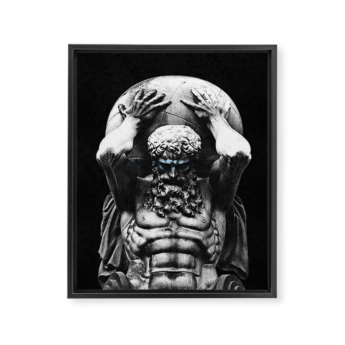 Hercules holding the whole world Framed Canvas Print Gallery Image 1