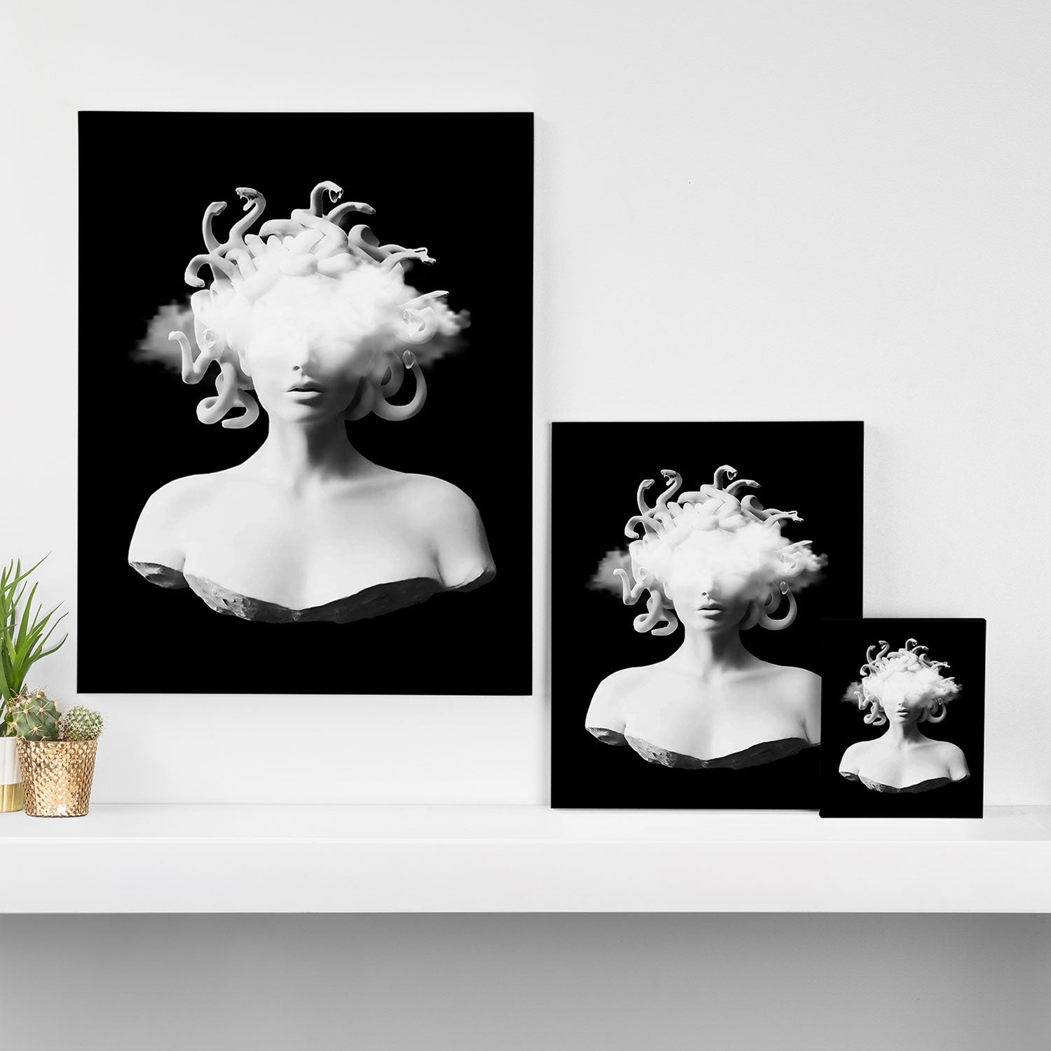 Medusa and the cloud Canvas Print Gallery Image 3