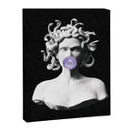 Medusa blowing purple bubblegum bubble Canvas Print Canvas Print Gallery Image 6