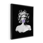 Medusa blowing purple bubblegum bubble Canvas Print Framed Canvas Print Gallery Image 2