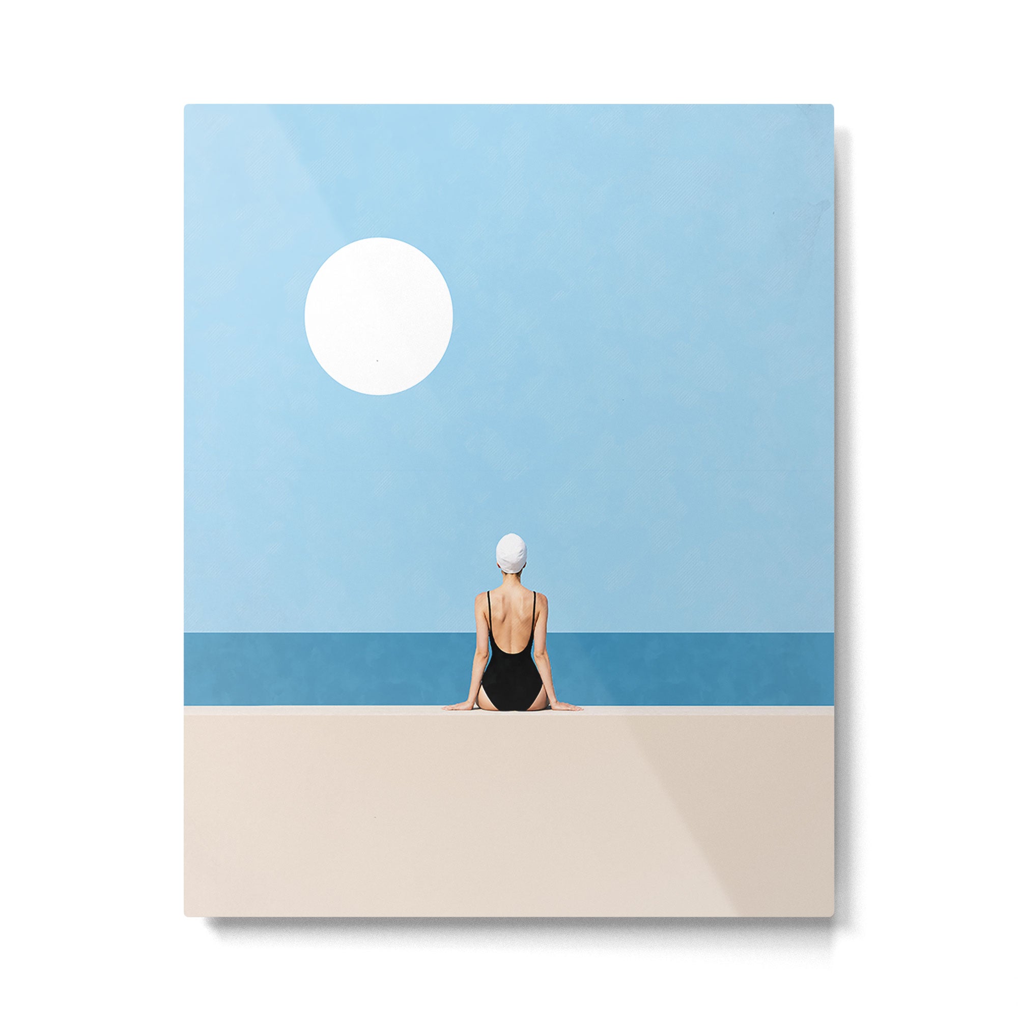 Minimalist Beach Sun Horizon Metal Print Gallery Image 6