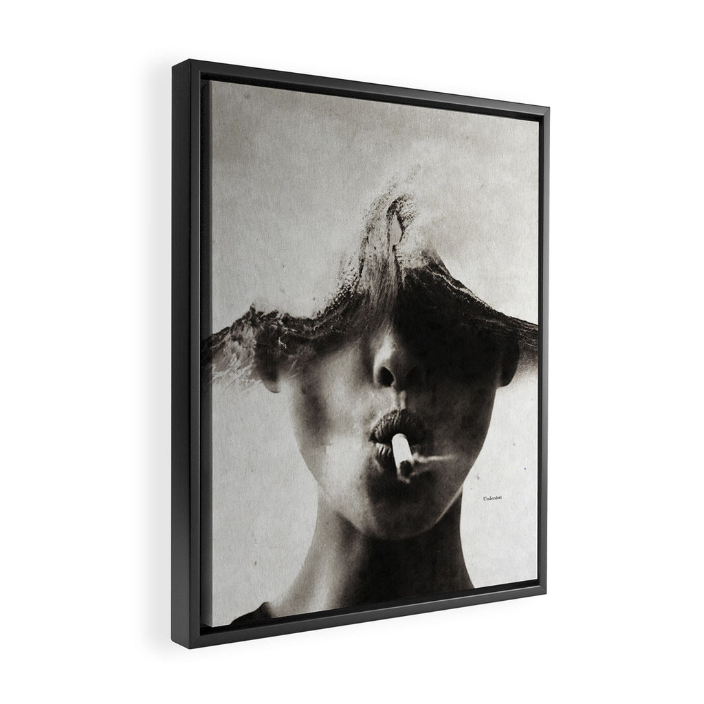 The sound of waves ... Framed Canvas Print Gallery Image 2