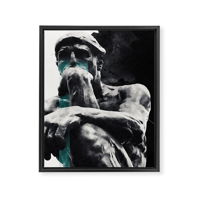 The Thinker Framed Canvas Print Gallery Image 1