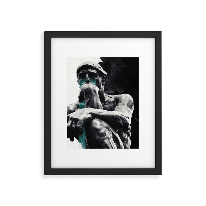 The Thinker Framed Art Print Gallery Image 1