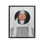 Vinyl record head ... Framed Canvas Print Gallery Image 6