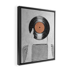 Vinyl record head ... Framed Canvas Print Gallery Image 2