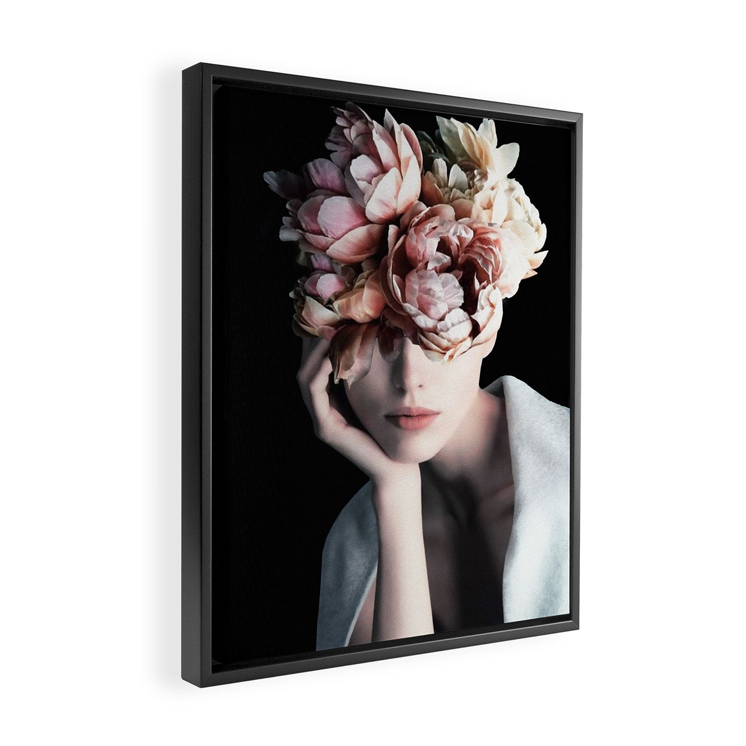 Wearing flowers Framed Canvas Print Gallery Image 2