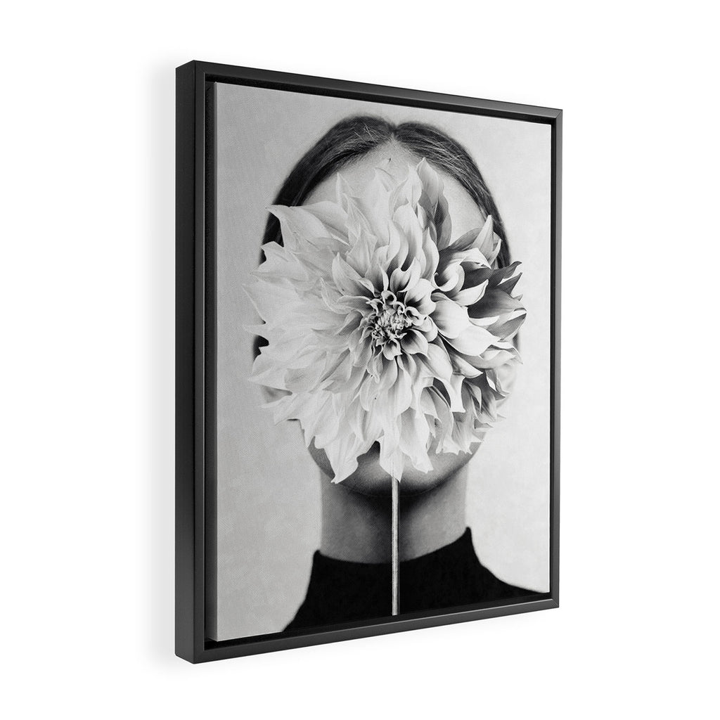 White flower ... Framed Canvas Print Gallery Image 2