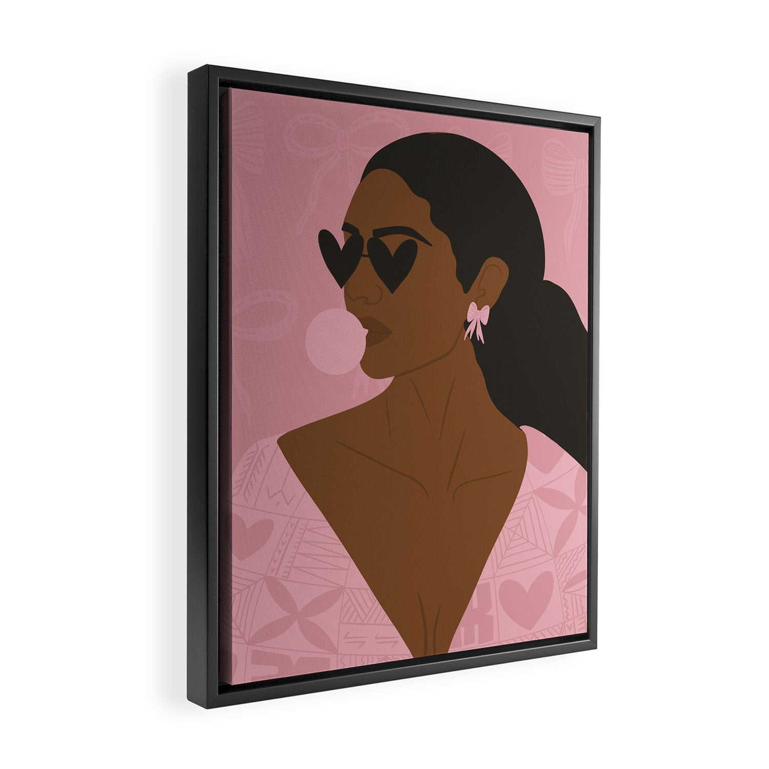 Power in Pink Framed Canvas Print Gallery Image 2