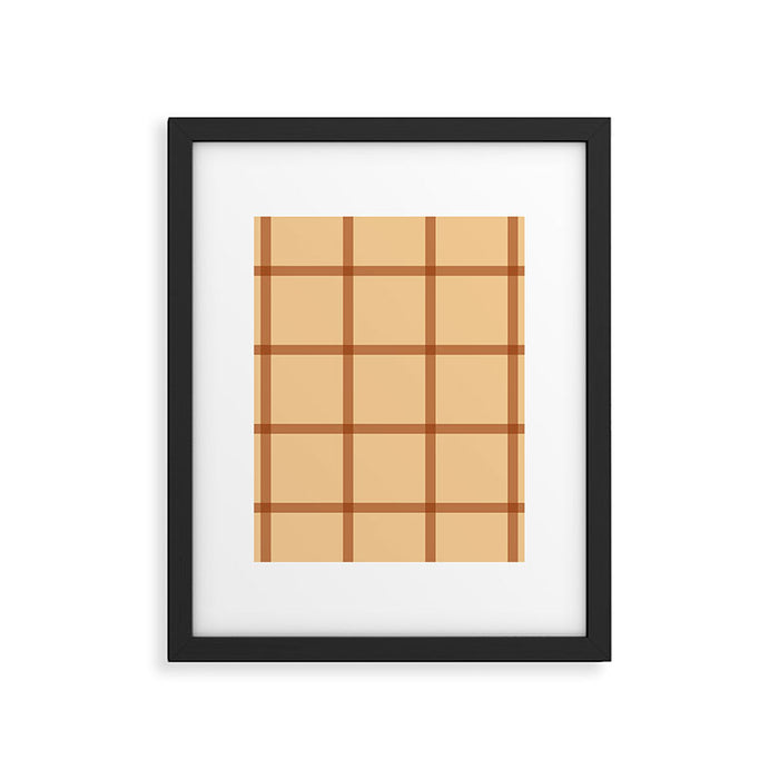 autumn fall plaid tartan pattern Framed Art Print Gallery Image 1