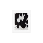 Black Cowhide, Cow Skin Print Pattern, Modern Cowhide Faux Leather Art Print Gallery Image 1