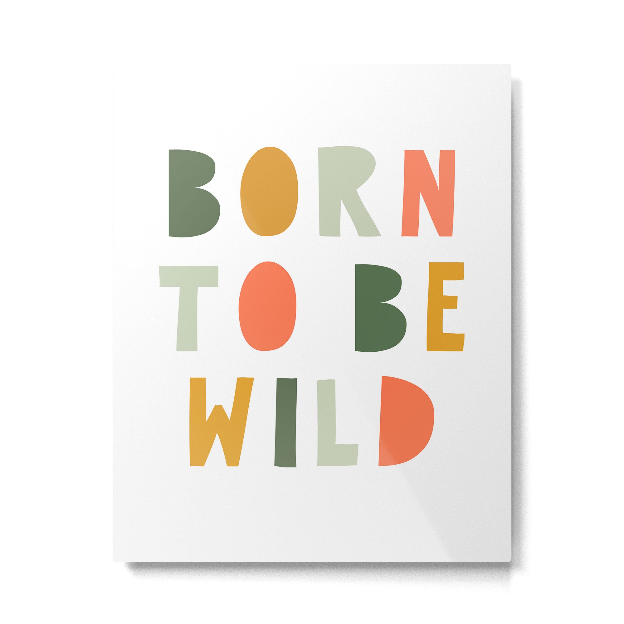 Born To Be Wild, Be Kind, Modern Abstract Print, Boho Decor, Nursery Decor  Metal Print Gallery Image 6