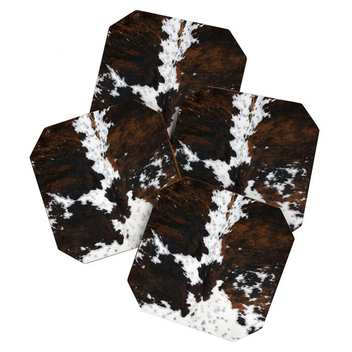 Brown Cowhide, Farmhouse decor Coaster Gallery Image 1