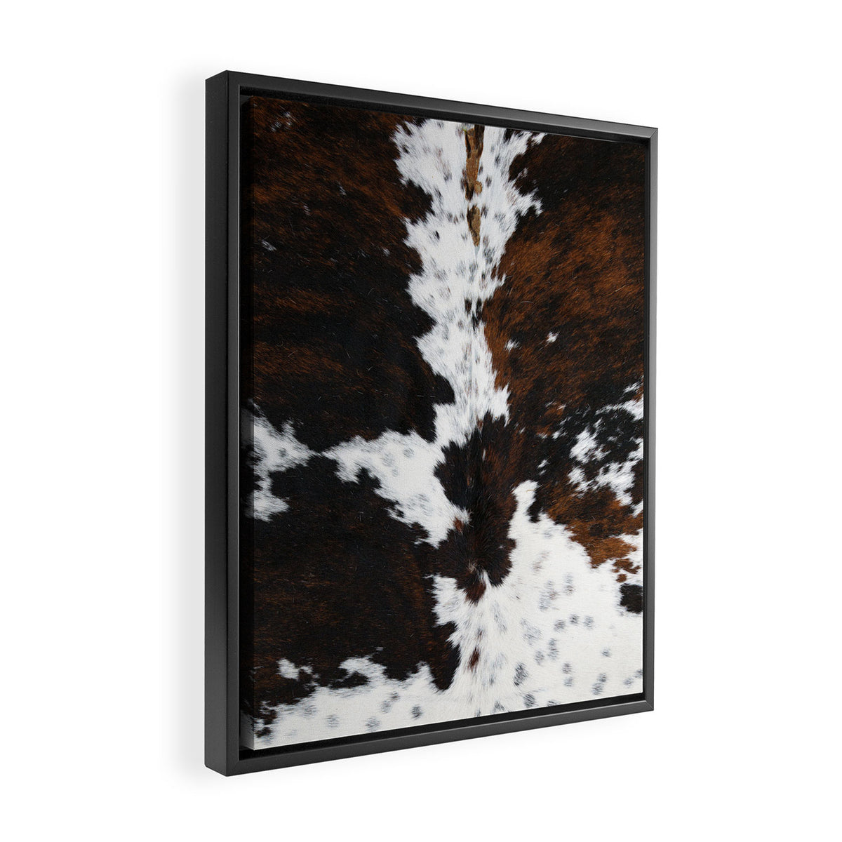 Brown Cowhide, Farmhouse decor Framed Canvas Print Gallery Image 2