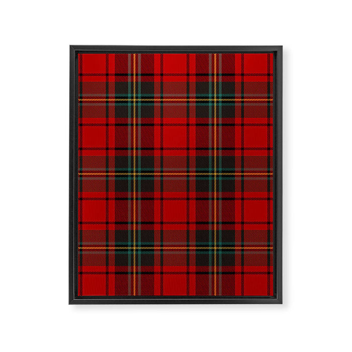 Christmas Plaid Tartan Pattern Framed Canvas Print Gallery Image 1