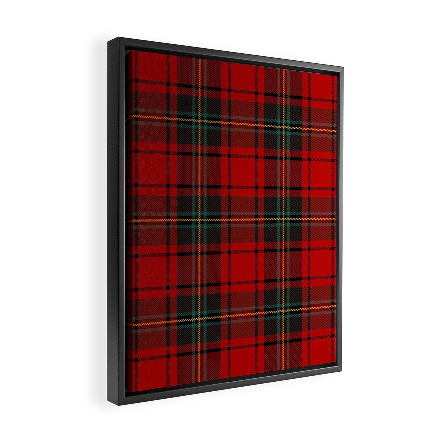 Christmas Plaid Tartan Pattern Framed Canvas Print Gallery Image 2