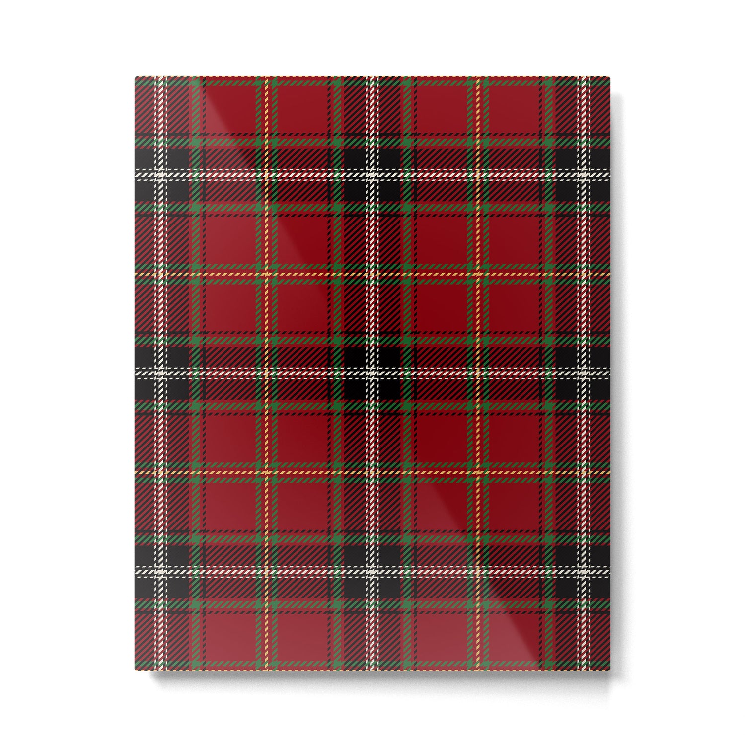 Classic Christmas Red Tartan Plaid Metal Print Gallery Image 6
