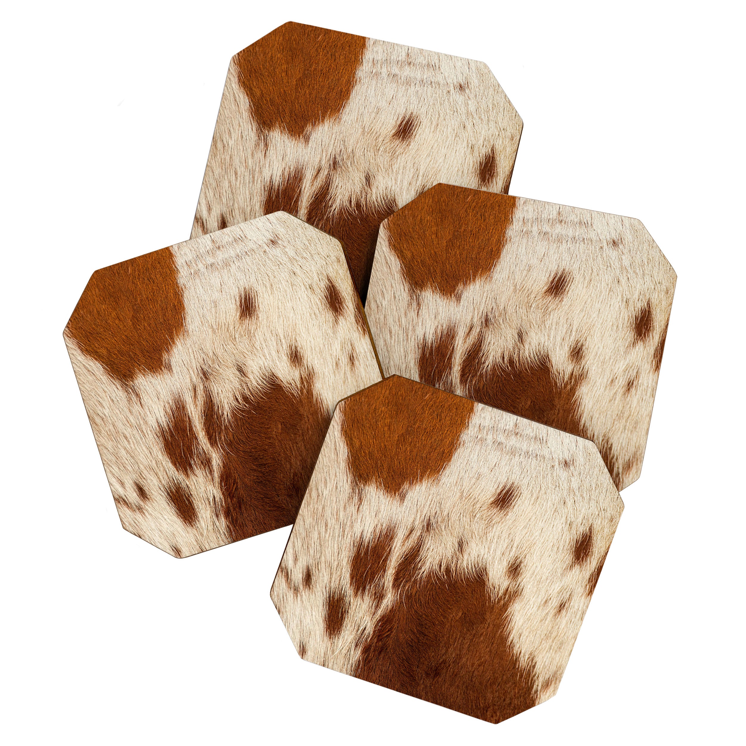 Cowhide Farmhouse Decor Coaster Gallery Image 1