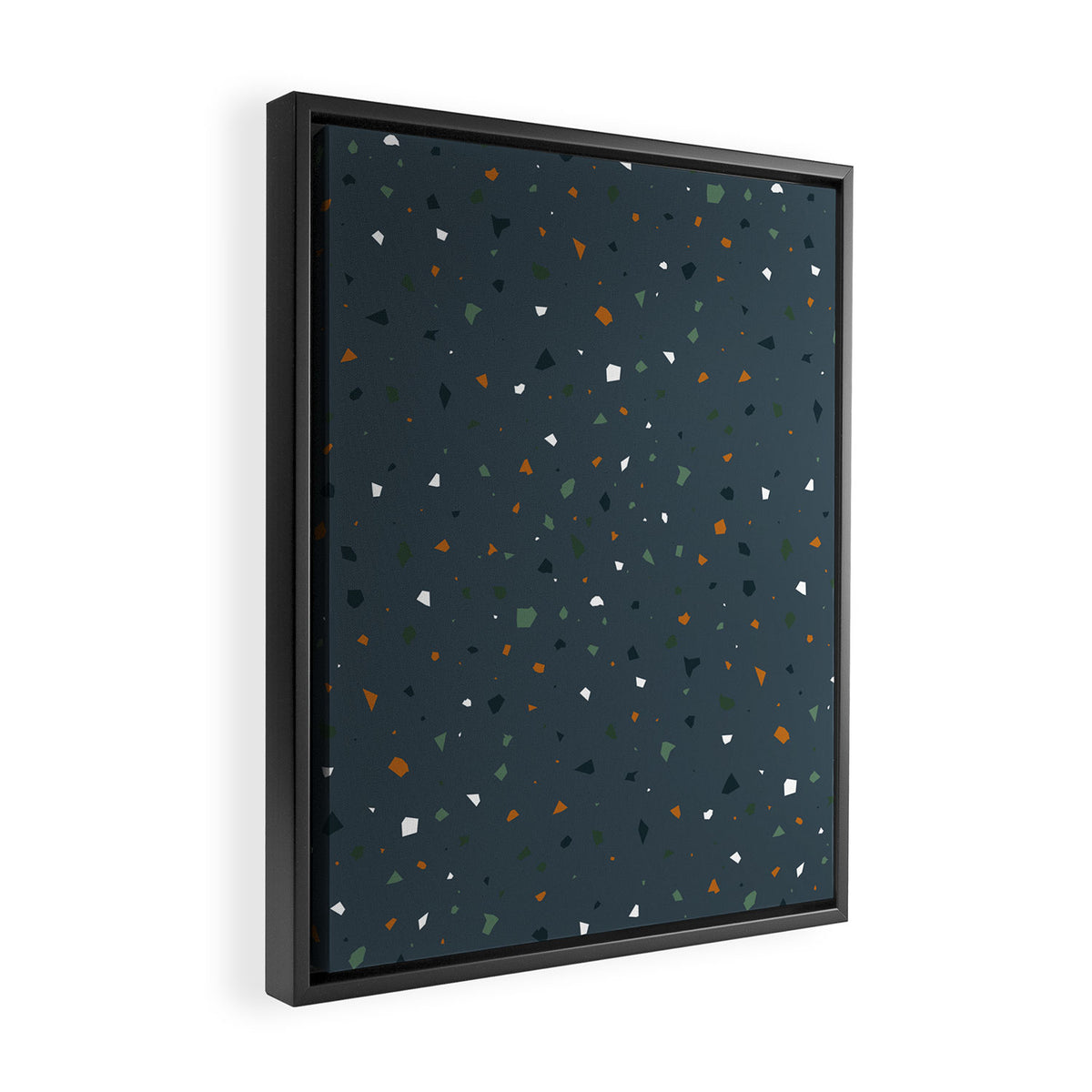 Dark Terazzo Framed Canvas Print Gallery Image 2