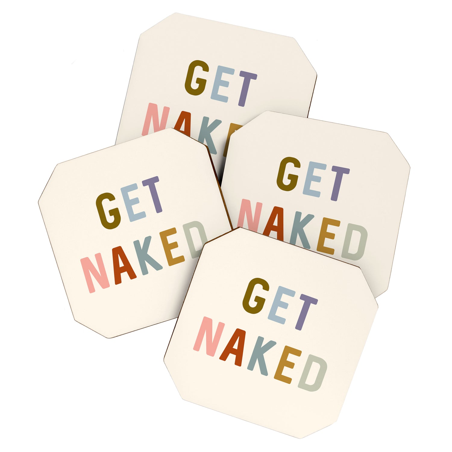Get Naked, Modern Bathroom Decor Coaster Gallery Image 1