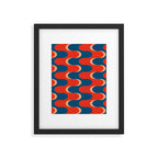 Retro groovy vintage 70s pattern Framed Art Print Gallery Image 6