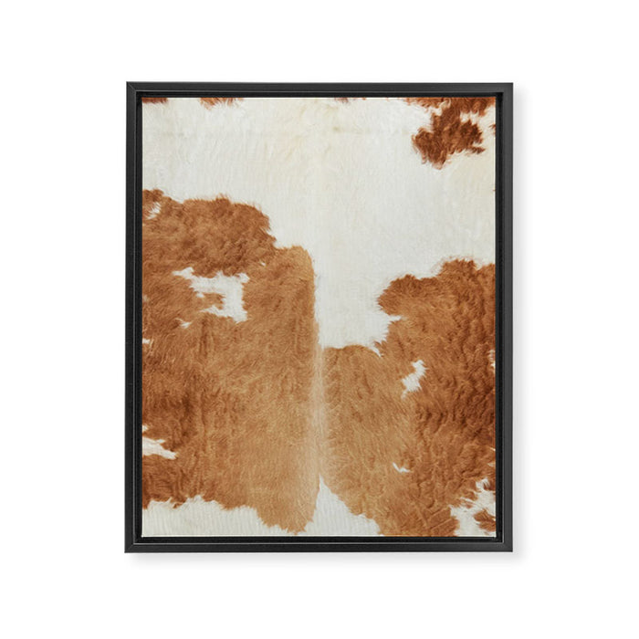 Rustic Farm Cowhide Print Framed Canvas Print Gallery Image 1