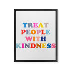 Treat People With Kindness Framed Canvas Print Gallery Image 8