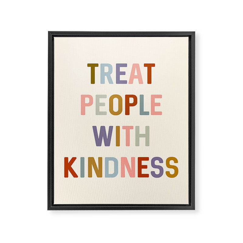Treat People With Kindness Framed Canvas Print Gallery Image 8