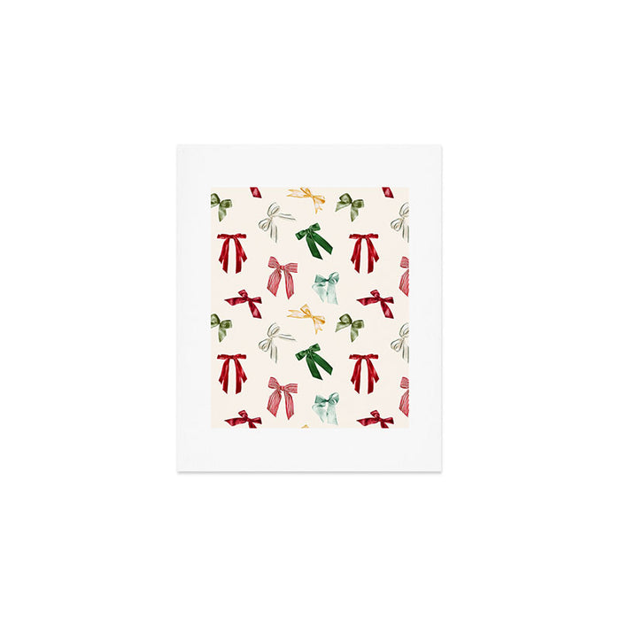 Vintage Christmas Holiday Bows Art Print Gallery Image 1