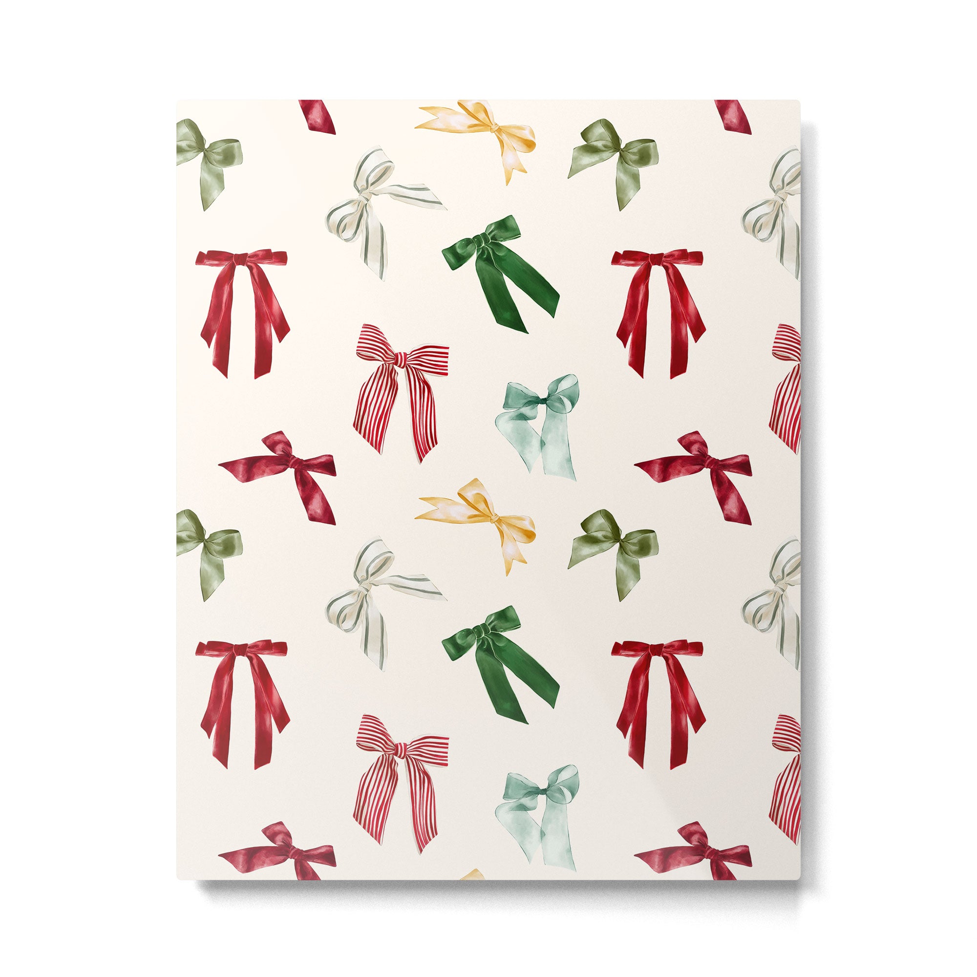 Vintage Christmas Holiday Bows Metal Print Gallery Image 6