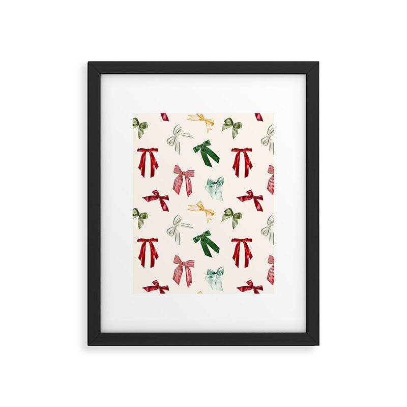 Vintage Christmas Holiday Bows Framed Art Print Gallery Image 6