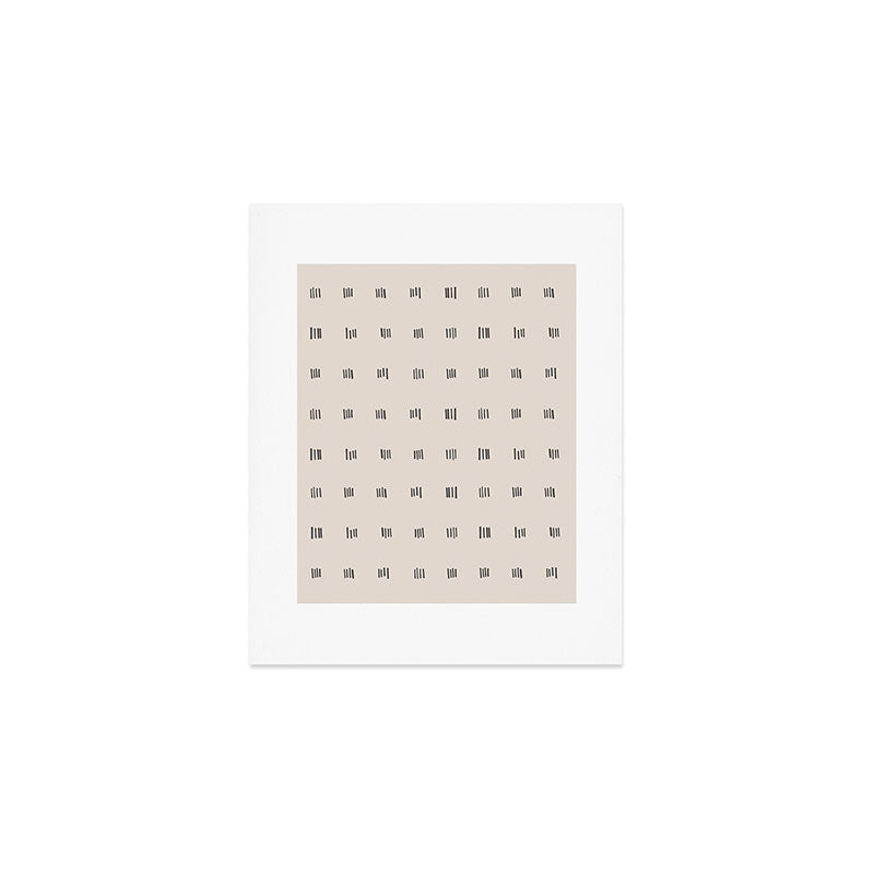 desert check small - charcoal Art Print Gallery Image 1