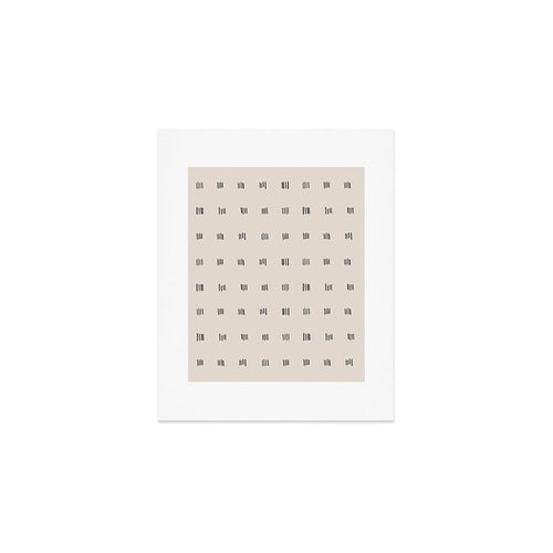 Desert Check Small - Charcoal Art Print Gallery Image 1