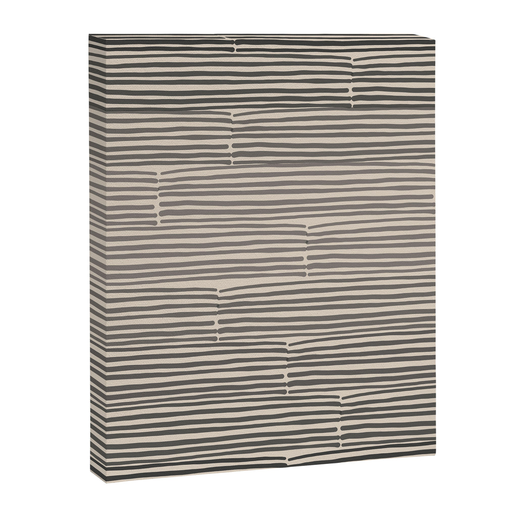 hand drawn light lines â charcoal Canvas Print Gallery Image 6