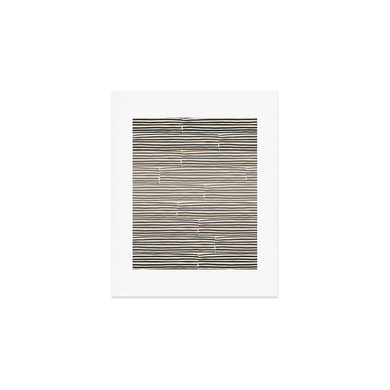 hand drawn light lines â charcoal Art Print Gallery Image 1