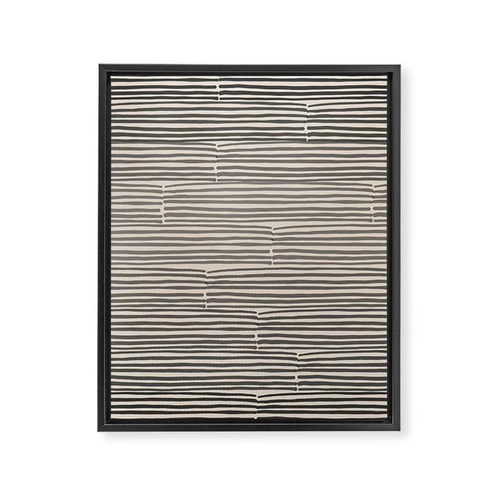 hand drawn light lines â charcoal Framed Canvas Print Gallery Image 1