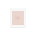 inhale exhale âÂ blush Art Print Gallery Image 1