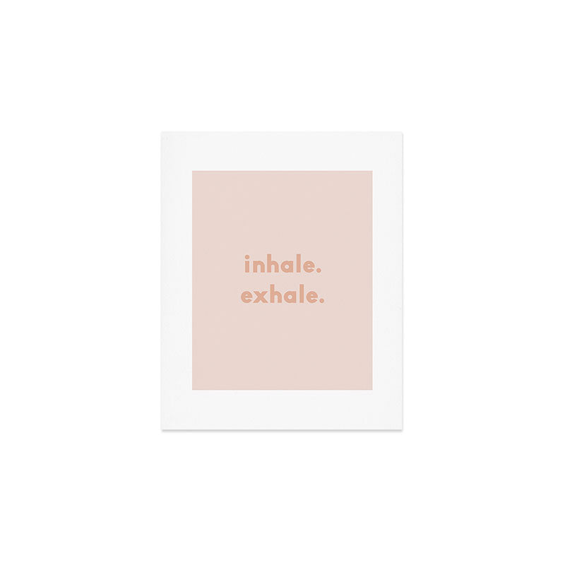 inhale exhale âÂ blush Art Print Gallery Image 1