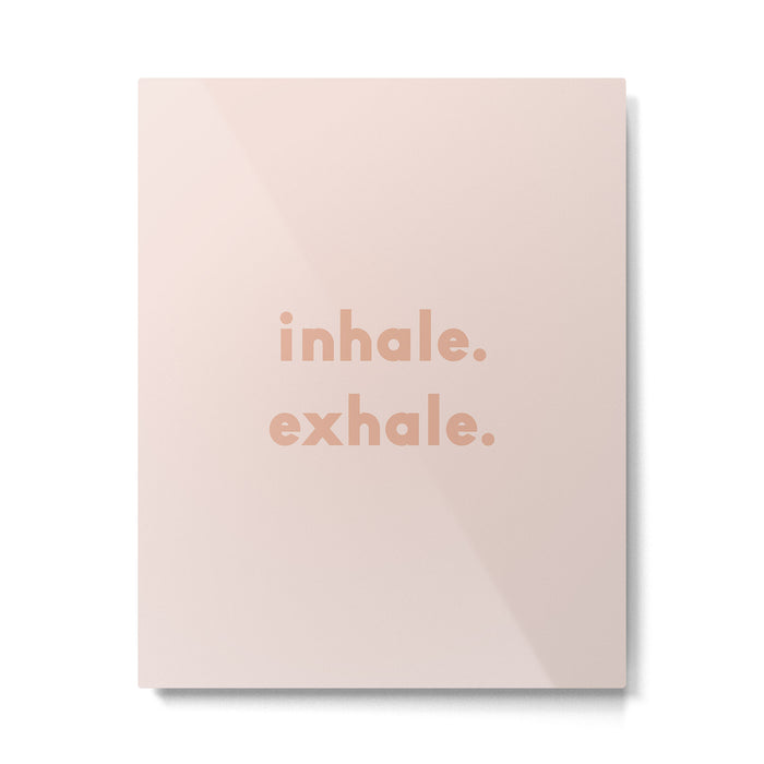 inhale exhale âÂ blush Metal Print Gallery Image 1